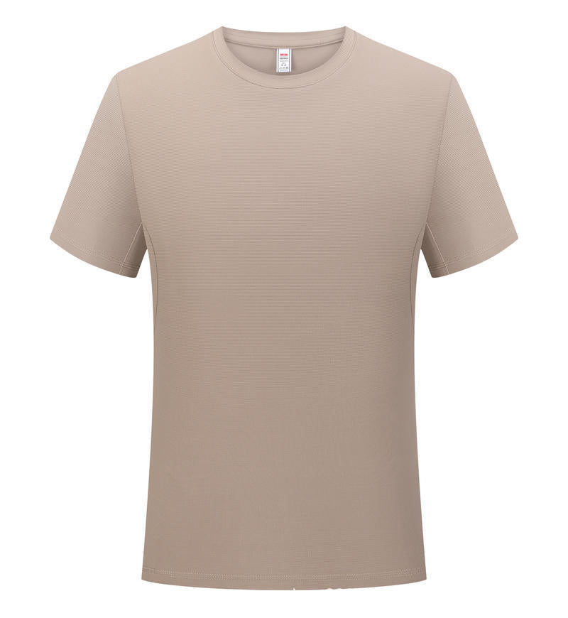 Solid Color Casual Round Neck Short Sleeve T-shirt