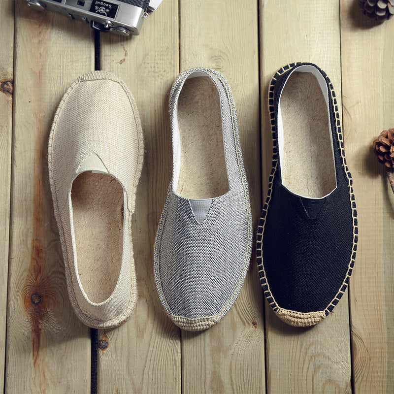Fashionable Breathable Canvas Shoes Summer Linen Men