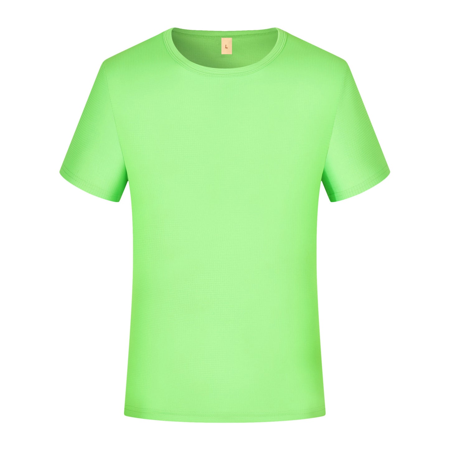 Summer Small Plaid Round Neck Short-sleeved Quick-drying T-shirt