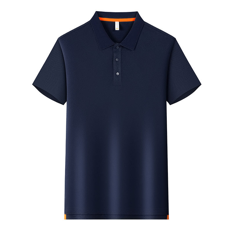 190g Tianshu Cotton Split Solid Color Polo Shirt