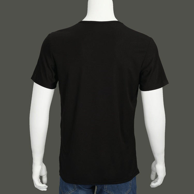 Men's Antifouling Round Neck Short Sleeved Sweatshirt