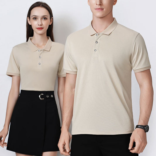 Ice Silk Overalls T-shirt Polo Shirt Short Sleeve