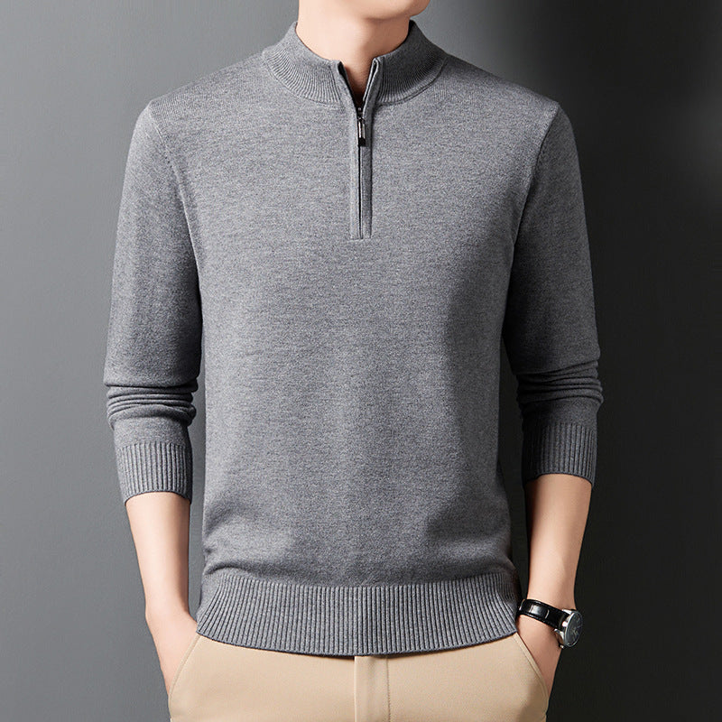 Fashion Men's Knitting Sweater Business Base Wool