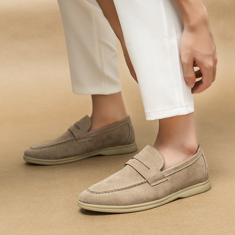 Men's Shoes Fashion Slip-on Plus Size Casual Leather Shoes