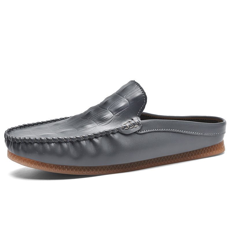 Summer Men's Leisure Semi-slippers Breathable Gommino