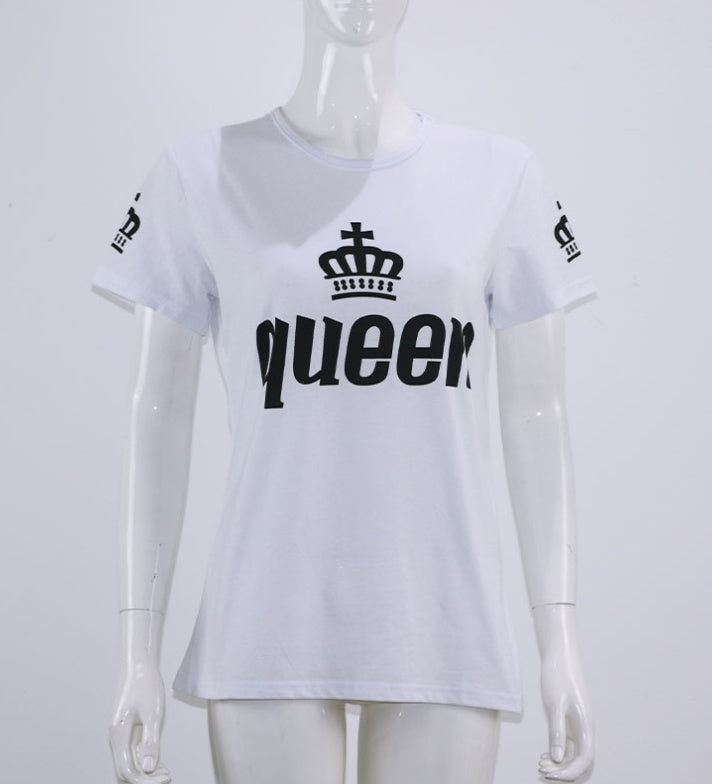 Couple Personality Loose Pullover Short Sleeves