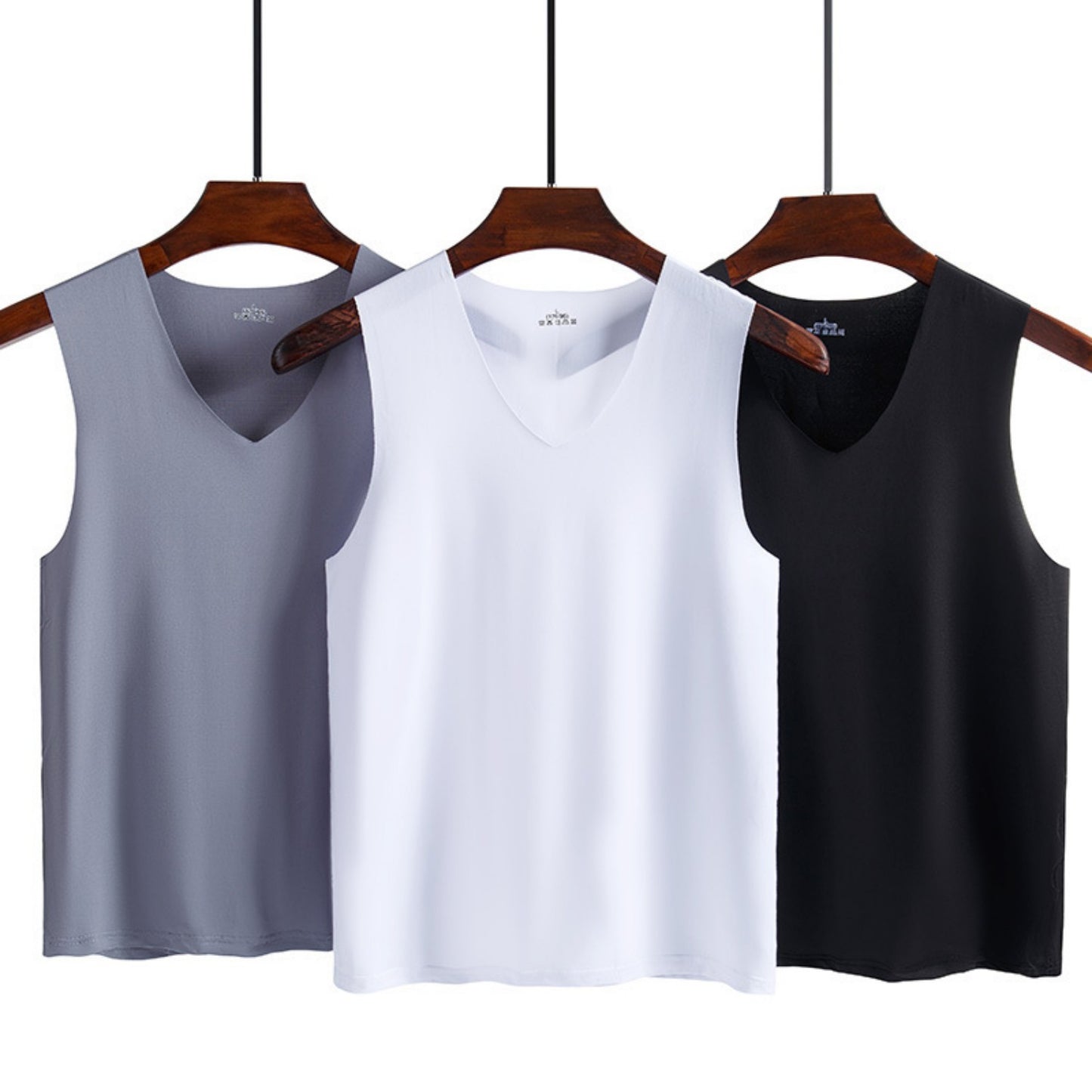 Summer Men's Seamless Ice Silk Vest