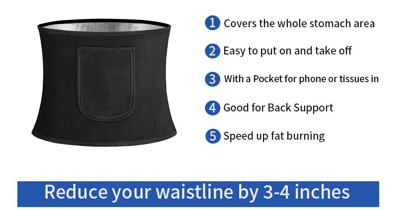 Sports Waist Support Violently Sweat Belly Band Fitness Burst Into Sweat Acceleration Running Belt Pocket Waistband