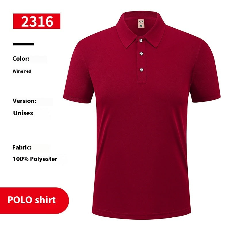 Ice Silk Overalls T-shirt Polo Shirt Short Sleeve
