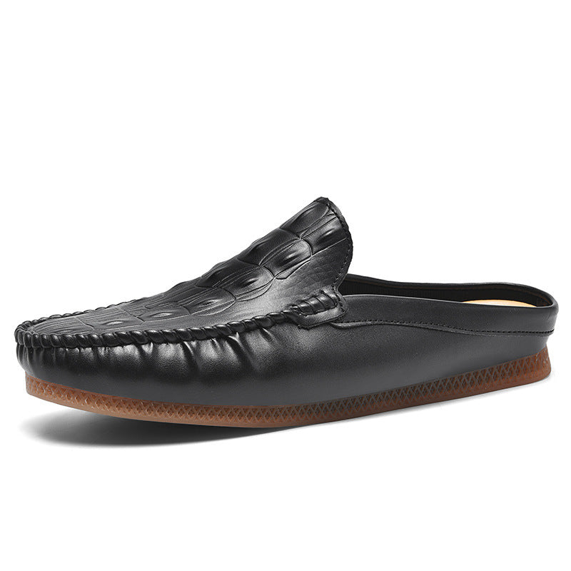 Summer Men's Leisure Semi-slippers Breathable Gommino