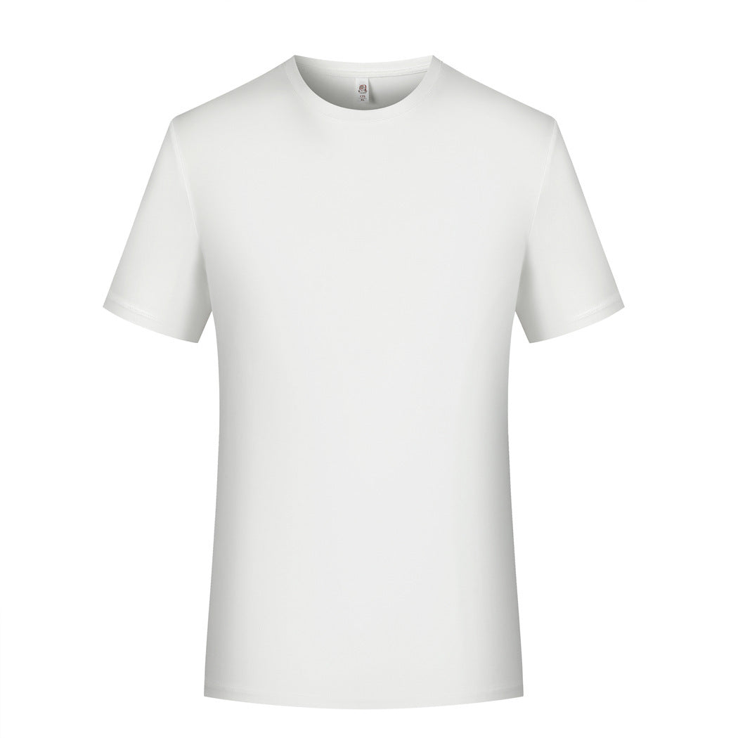 Mercerized Plain Weave Modal T-shirt Short Sleeve Round Neck Top Elastic