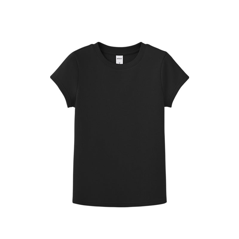 Stretch Tight Navy T-shirt Vest American Heavy Slim Short Sleeve