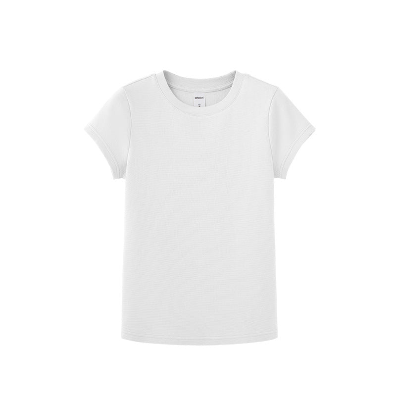 Stretch Tight Navy T-shirt Vest American Heavy Slim Short Sleeve