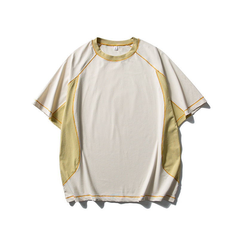 Lightweight Quick-drying Color Matching Sports Loose Short Sleeve