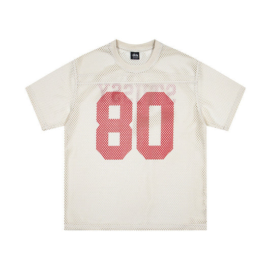 Sports And Leisure Jersey Letter Printing Simple Short Sleeve