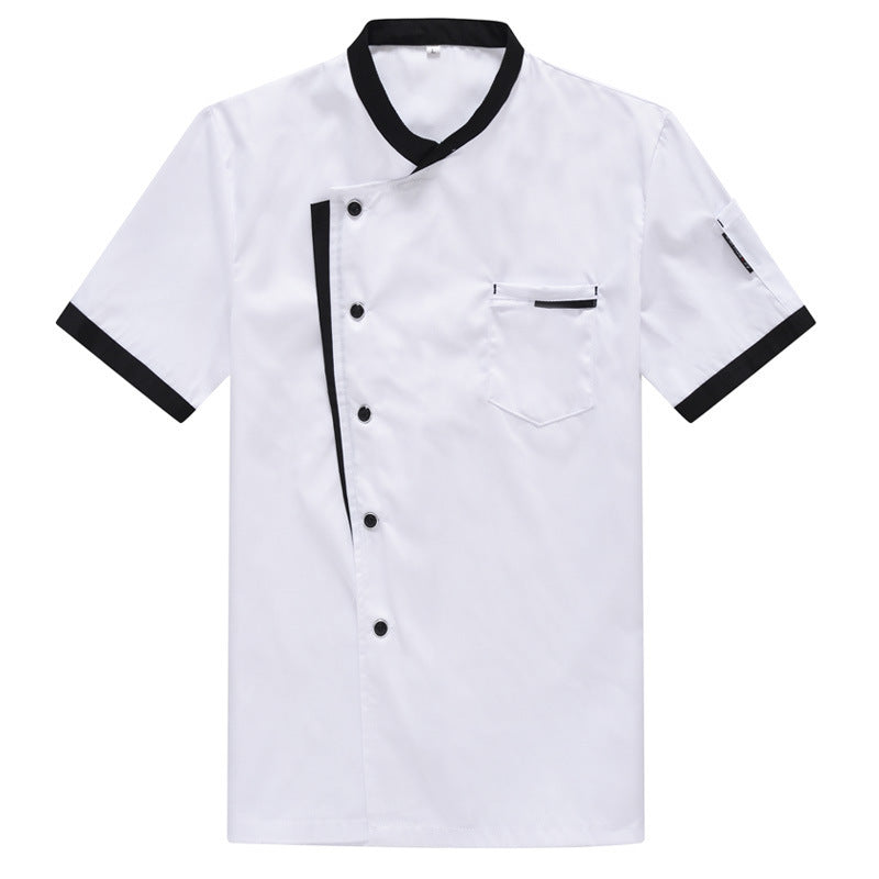 Hotel Chef Clothes Short Sleeve Men's Restaurant Cake Shop