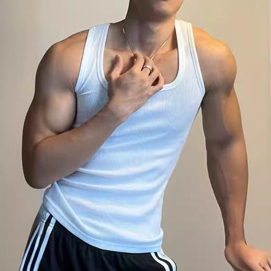 Fashion Retro Sports Fitness Outerwear Men's Vest