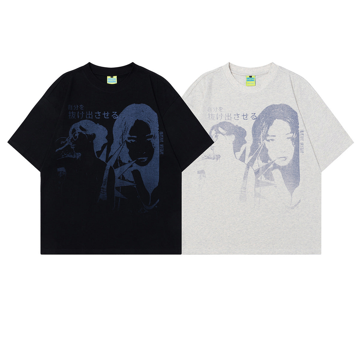 Neutral High-grade Painting Character Design Retro Men's High-grade Short-sleeved T-shirt