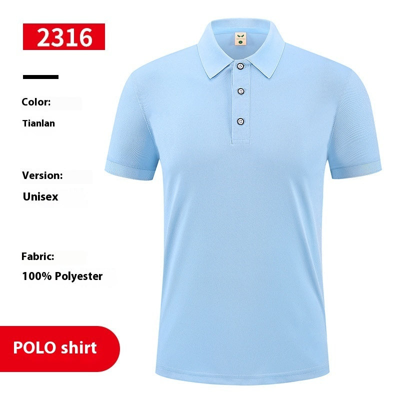 Ice Silk Overalls T-shirt Polo Shirt Short Sleeve