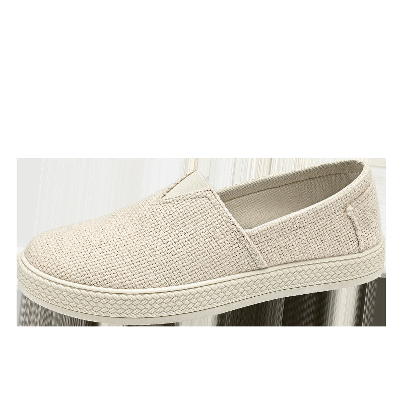 Linen Cloth Shoes Men's Breathable One Pedal Canvas