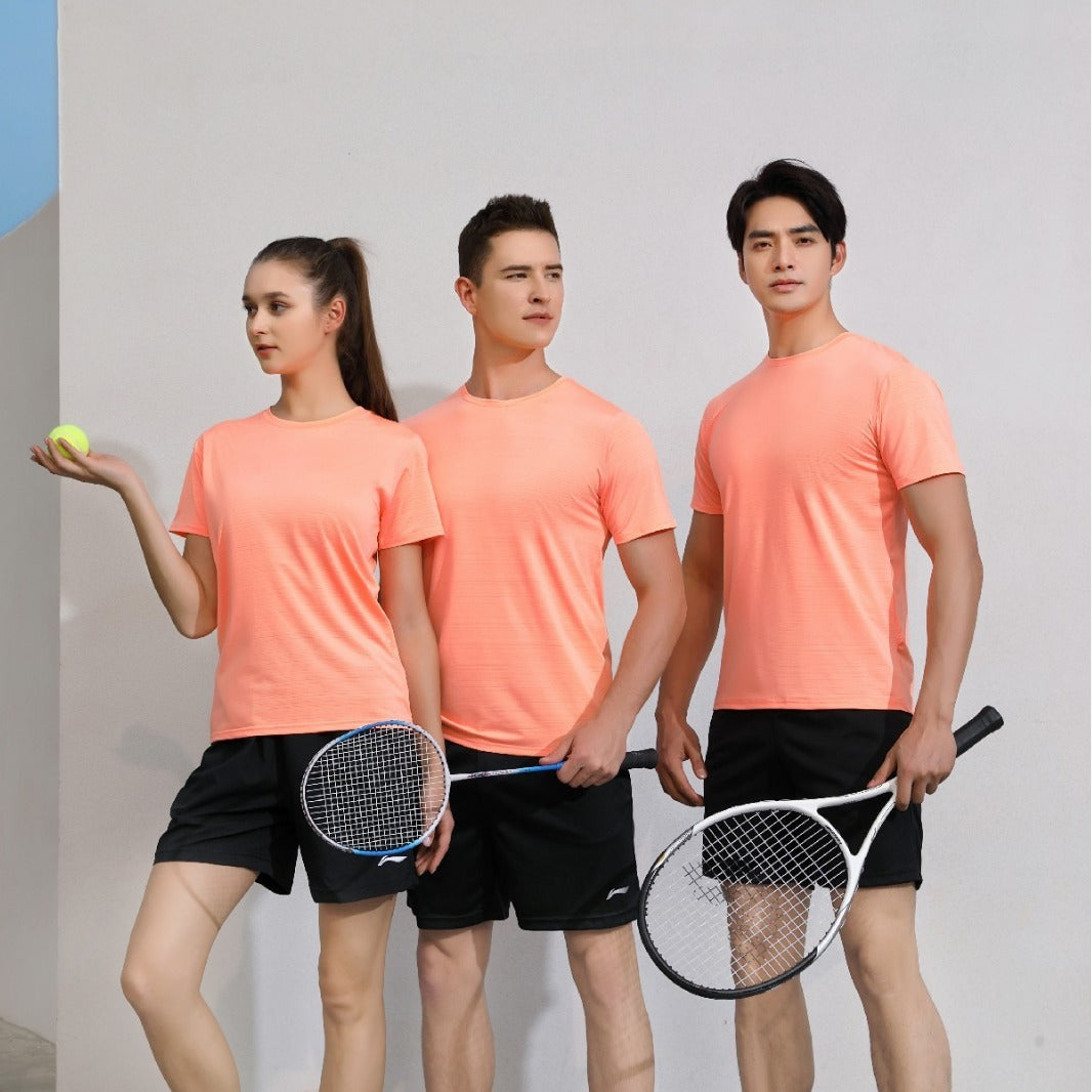 Running Fitness Short Sleeve Ice Silk Round Neck Quick-drying T-shirt