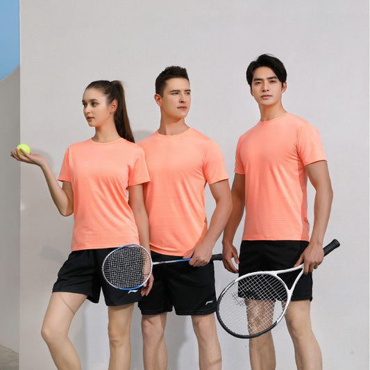 Running Fitness Short Sleeve Ice Silk Round Neck Quick-drying T-shirt