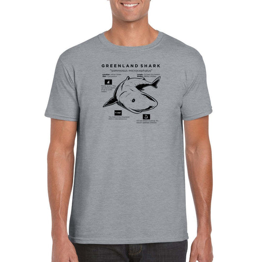 Greenland Shark Outline T-shirt Short Sleeve