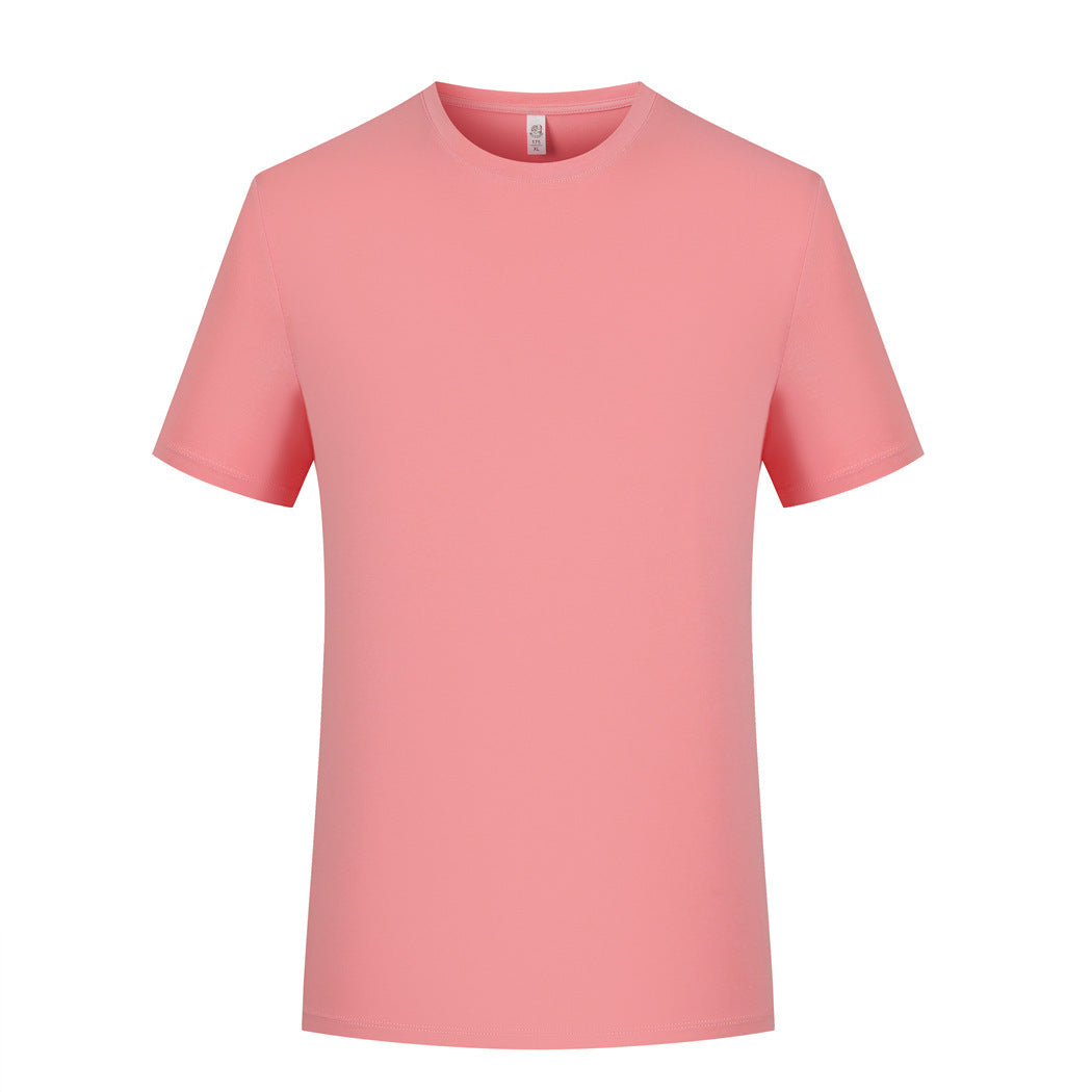 Mercerized Plain Weave Modal T-shirt Short Sleeve Round Neck Top Elastic