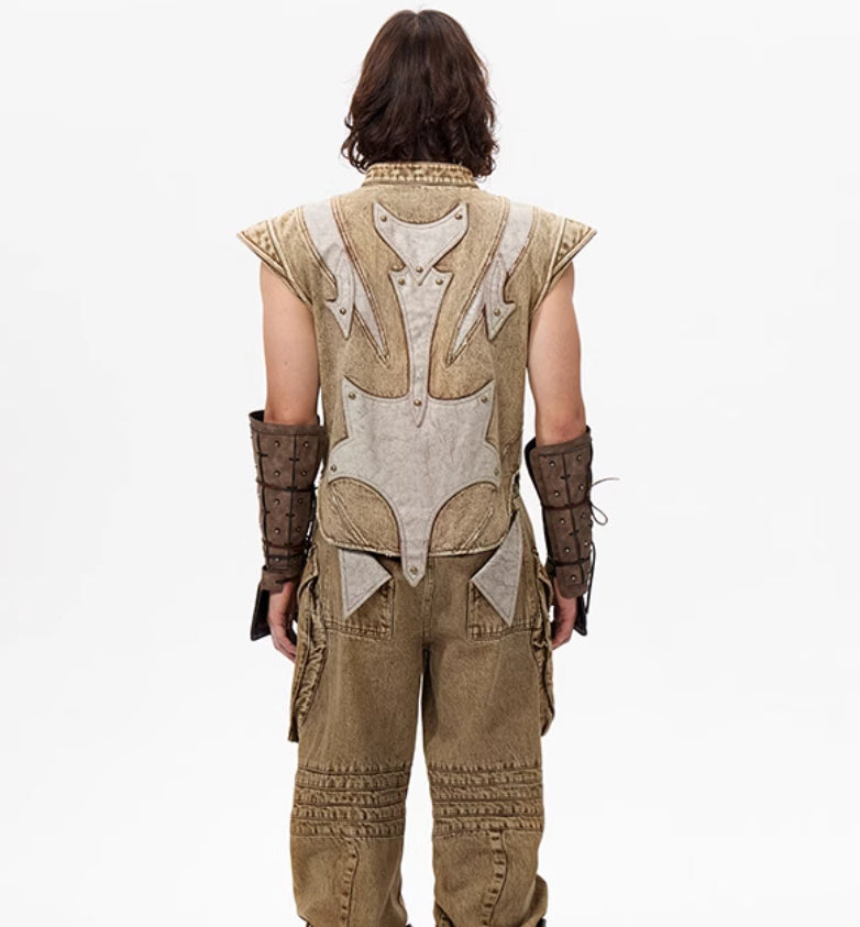 Summer Dark Knight Original Niche Pleated Vest