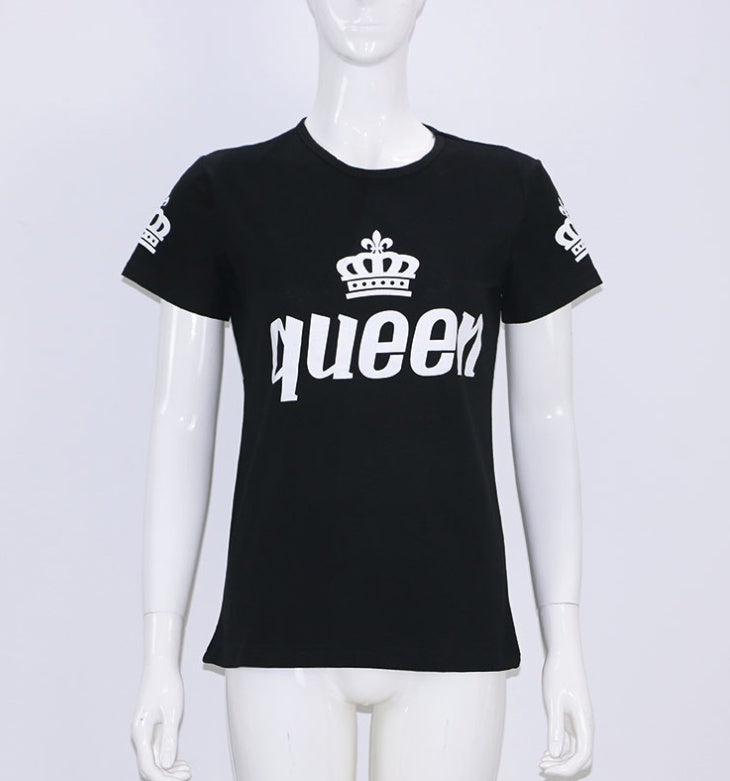 Couple Personality Loose Pullover Short Sleeves