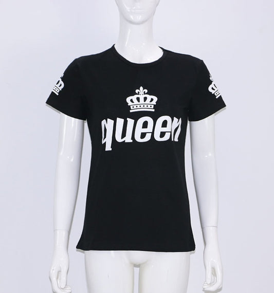 Couple Personality Loose Pullover Short Sleeves