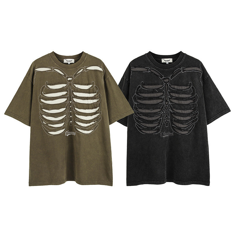 Dark High Street Style Skull Short Sleeve