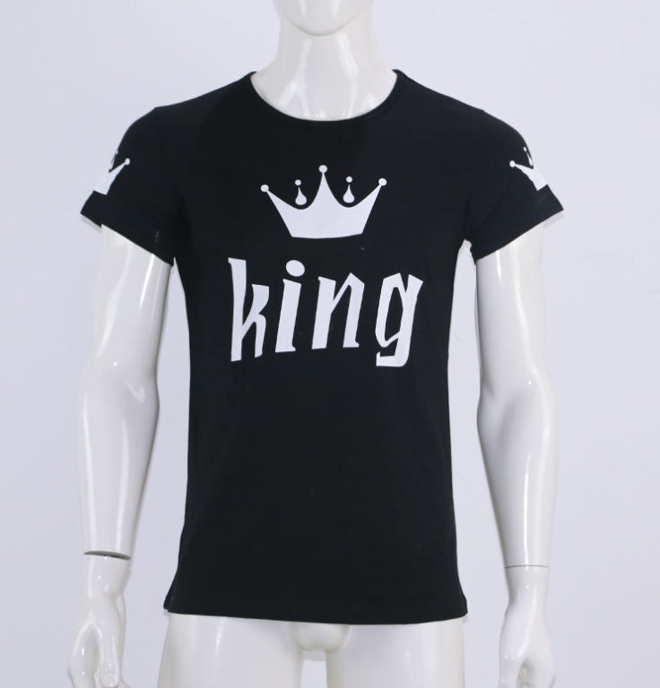 Couple Personality Loose Pullover Short Sleeves