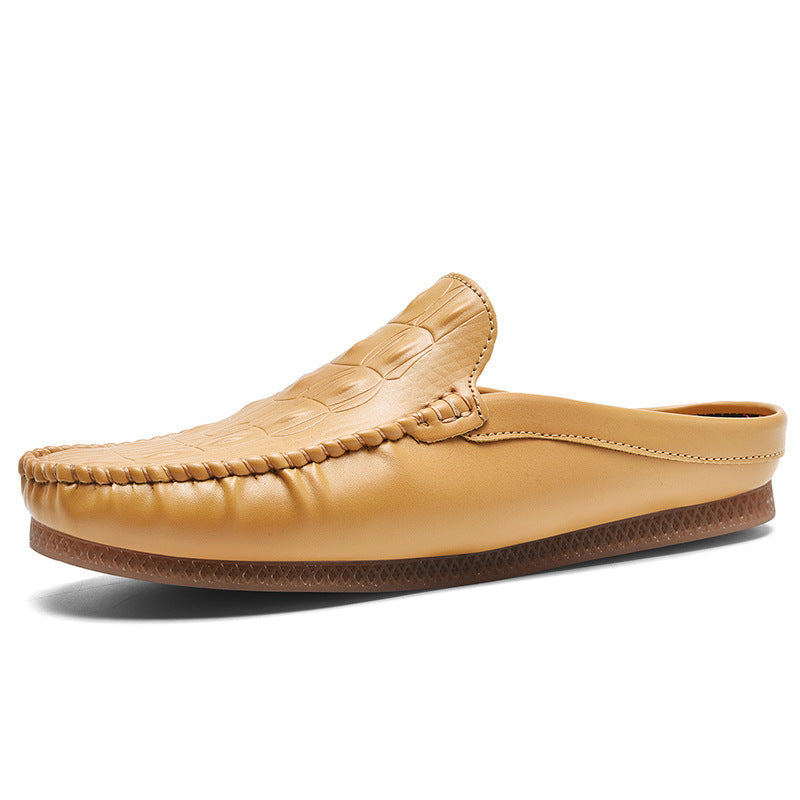 Summer Men's Leisure Semi-slippers Breathable Gommino