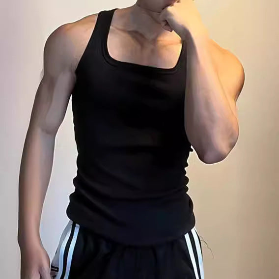 Fashion Retro Sports Fitness Outerwear Men's Vest
