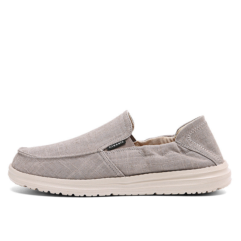 Plus Size Men's Canvas Shoes One Pedal Loafer Cloth Shoes