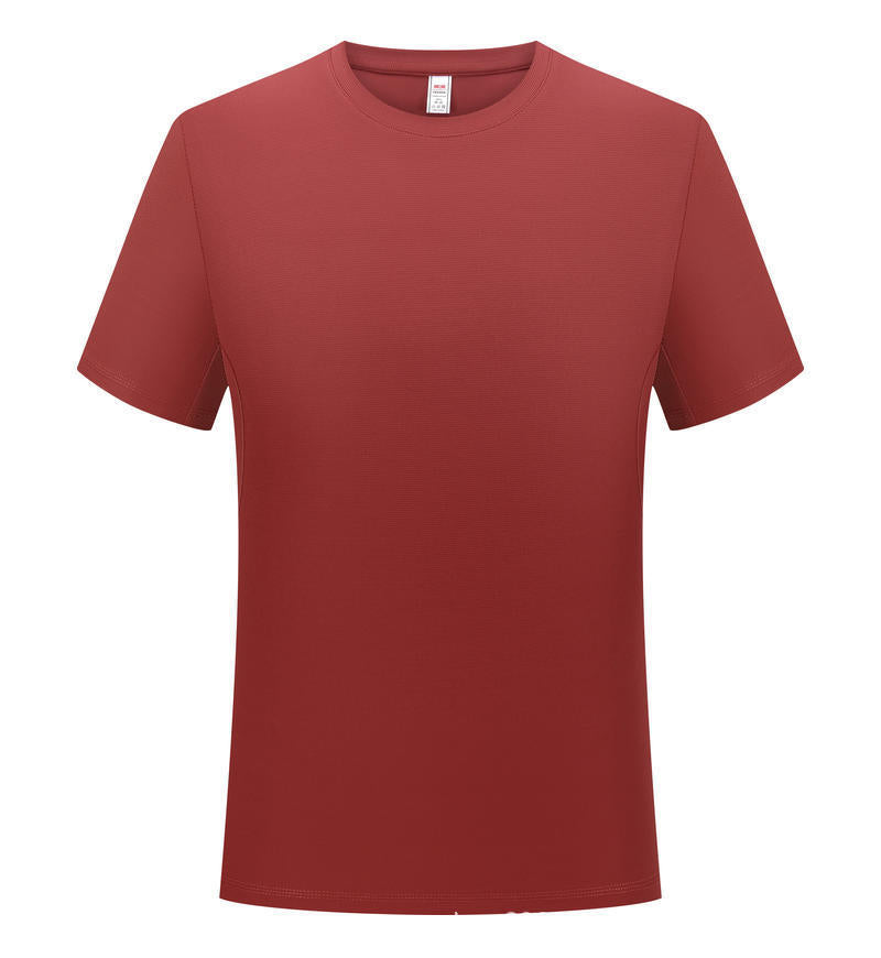 Solid Color Casual Round Neck Short Sleeve T-shirt