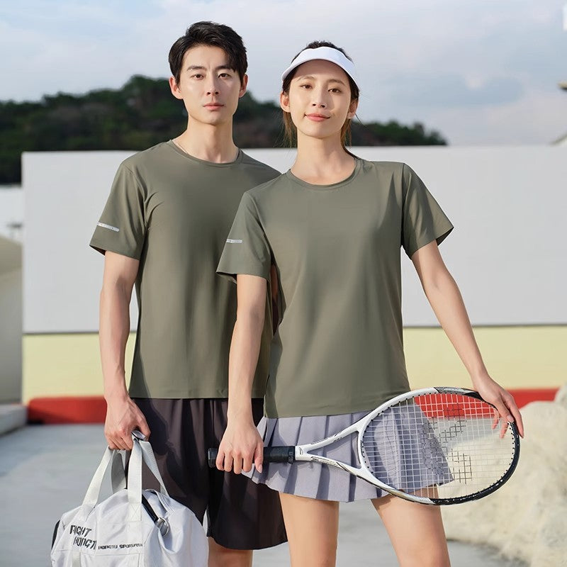 Seamless Nylon High-end Quick-drying T-shirt Round Neck Cool Feeling