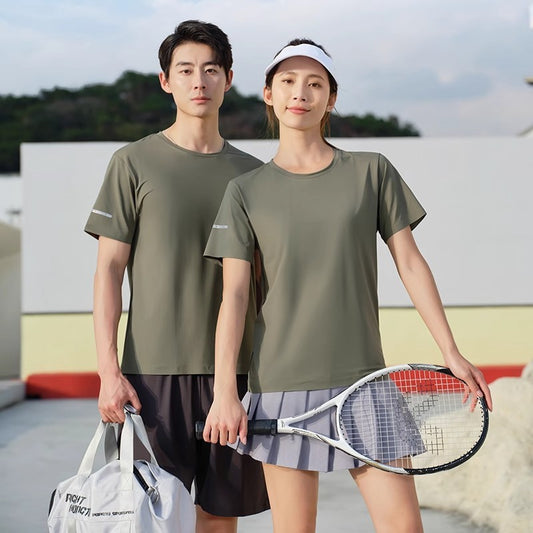 Seamless Nylon High-end Quick-drying T-shirt Round Neck Cool Feeling