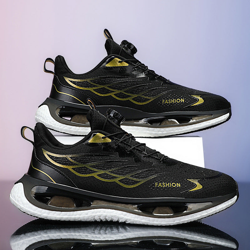 Shock Absorption Rotating Youth Button Sneaker