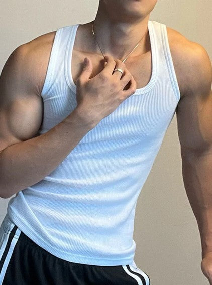 Fashion Retro Sports Fitness Outerwear Men's Vest