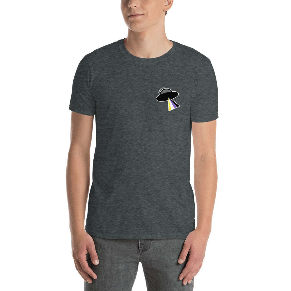 Non Binary Flying Saucer Short Sleeved Men's And Women's T-shirt