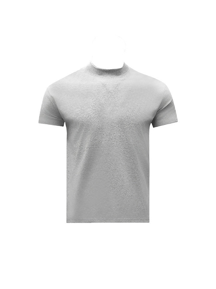 Summer Shoulder Half Turtleneck Cuff Short Sleeve