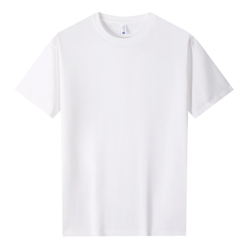 Cool Cotton Antibacterial Round Neck Short Sleeve Solid Color