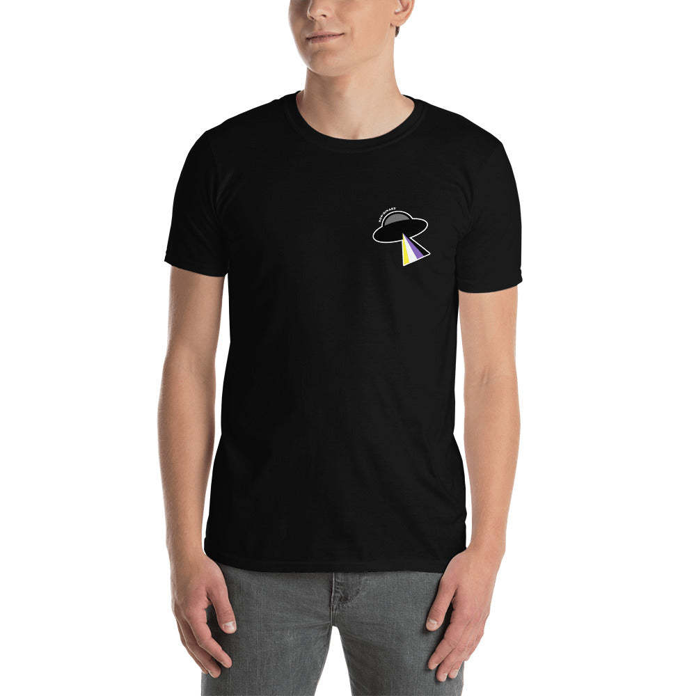 Non Binary Flying Saucer Short Sleeved Men's And Women's T-shirt