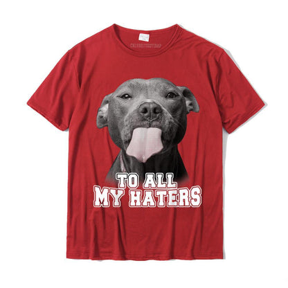 European And American Dog Print Short Sleeved T-shirt
