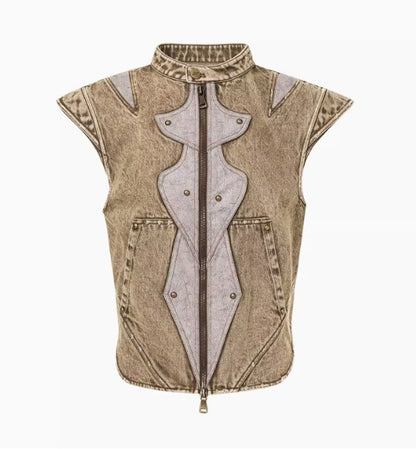 Summer Dark Knight Original Niche Pleated Vest