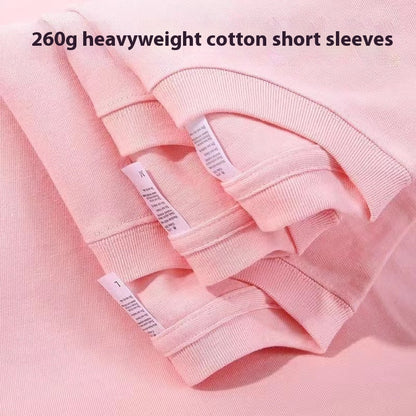 Loose Half Sleeve American Small Neckline Bottoming Shirt