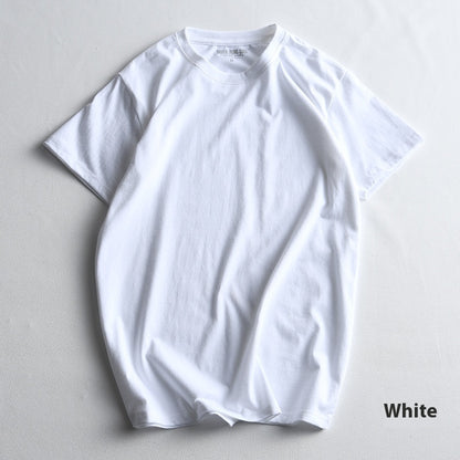 Men's Round Neck Blank Solid Color Cotton T-shirt