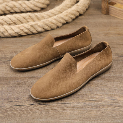 Handmade Men's Shoes Super Soft Breathable Lightweight First Layer Cowhide